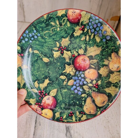 Susan winget holiday dessert plate apple xmas home decor - Picture 3 of 4